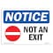 Signmission OSHA Notice Sign, 3.5" Height, Not An Exit Sign With Symbol, 5" X 3.5", Landscape OS-NS-D-35-L-15164 - alternate 1